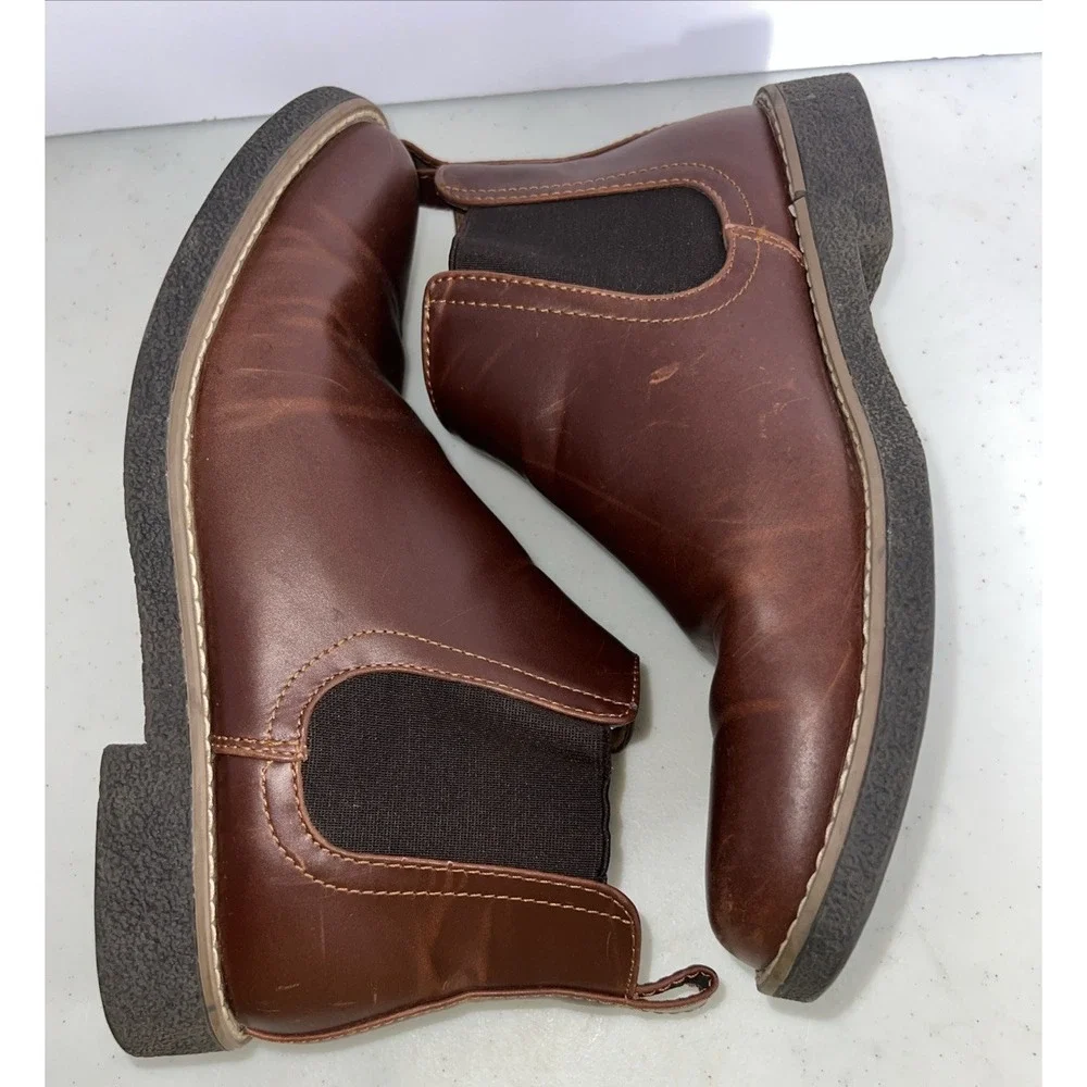 DEER STAGS Chelsea Boots Mens 8.5 M Rockland Brown Memory Foam Shoes
